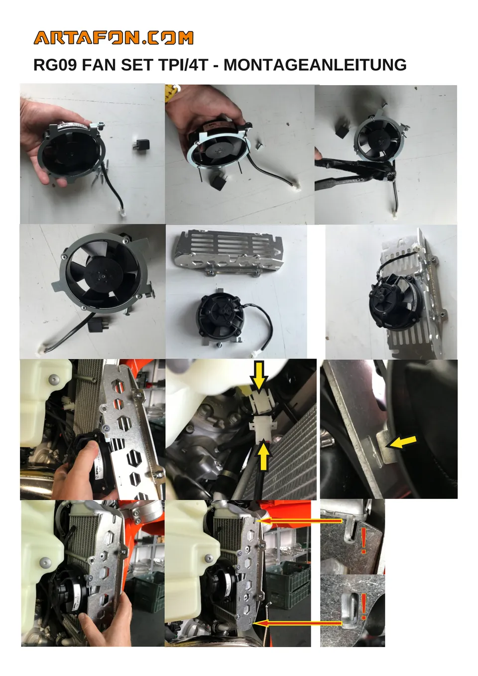 Kühlerschutz mit Lüfter-Kit RG09 Fan Set an KTM, Husqvarna und GasGas 2020–2023 montieren (4/6)