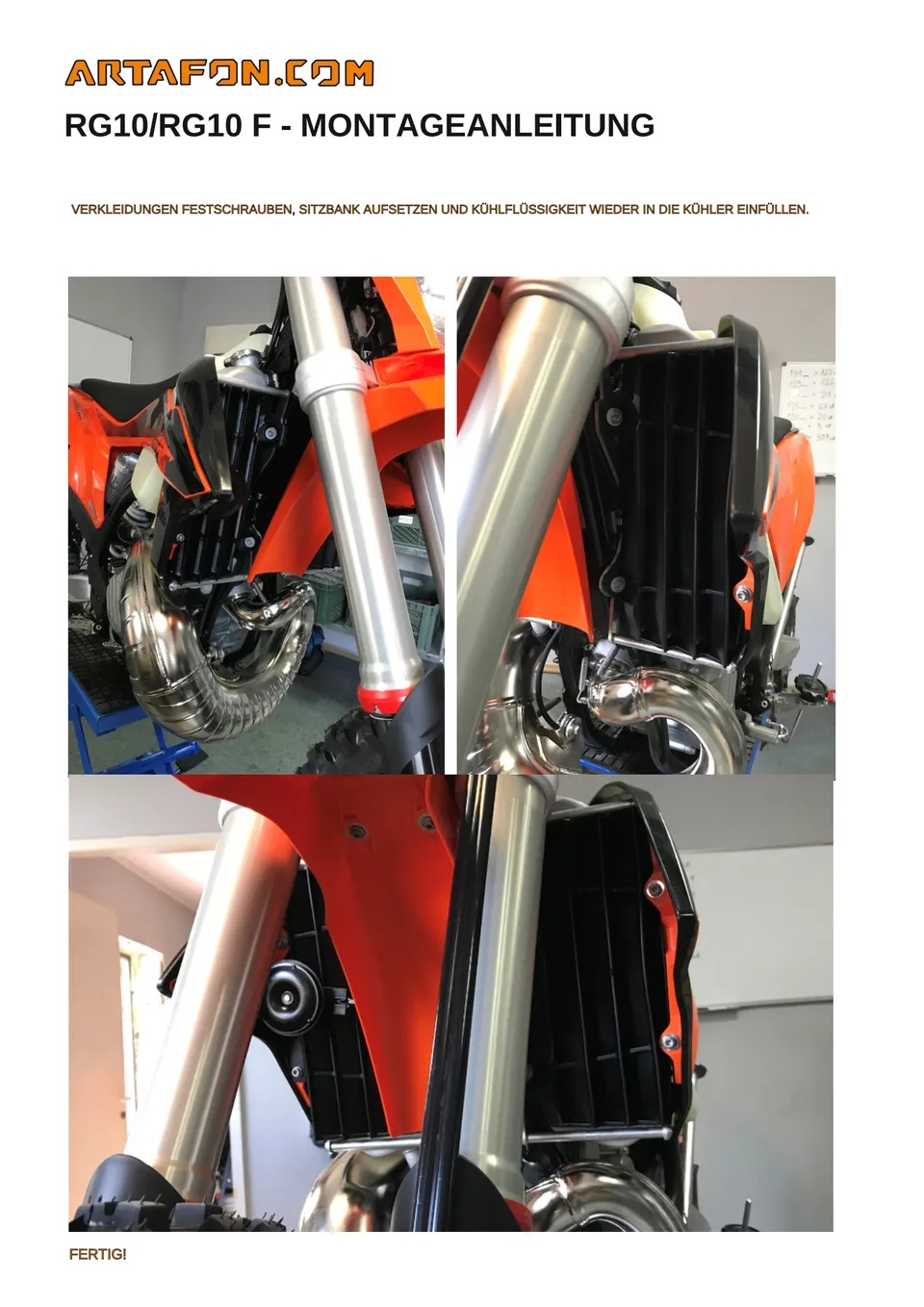 Kühlerschutz RG10 und RG10 F an KTM, Husqvarna und GasGas 2020–2023 montieren (5/5)