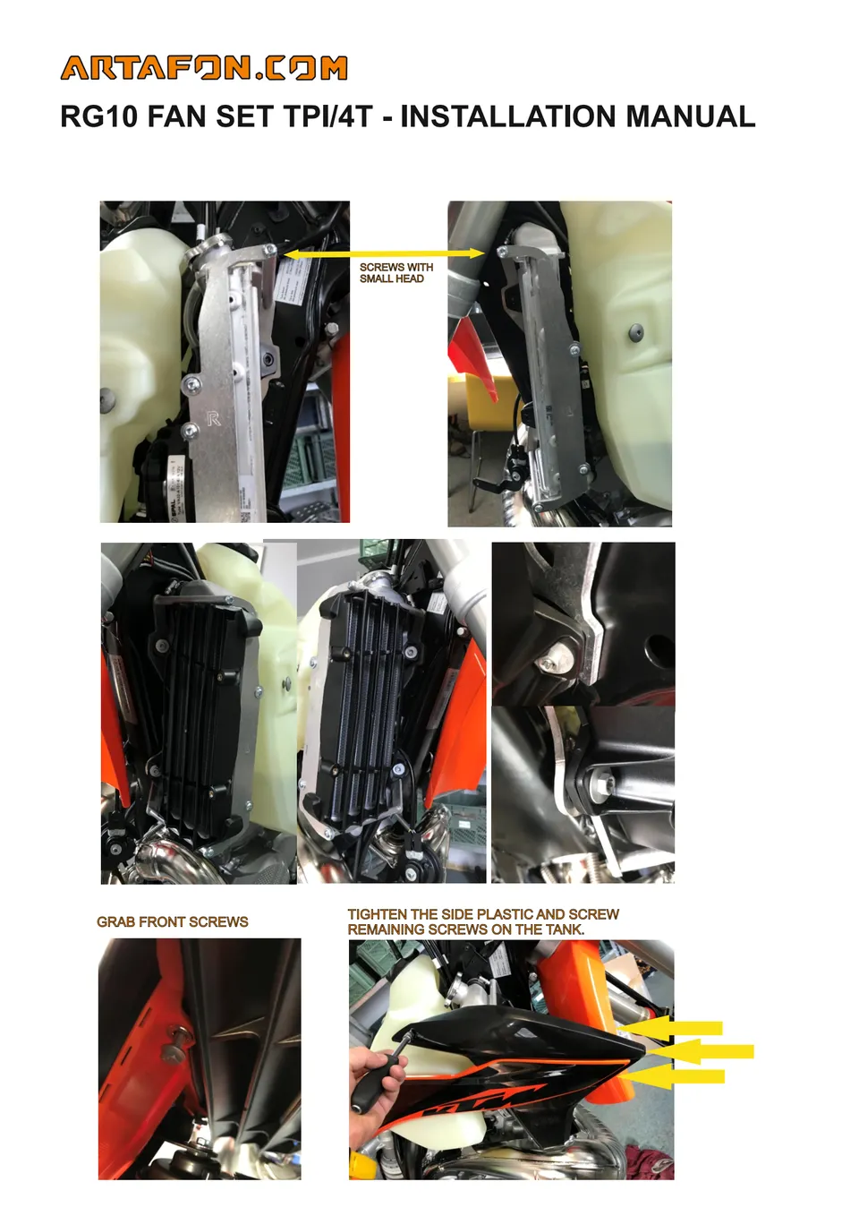 How to install the RG10 Fan Set (radiator guards + fan kit) on KTM, Husqvarna and GasGas 2020–2023 (5/6)