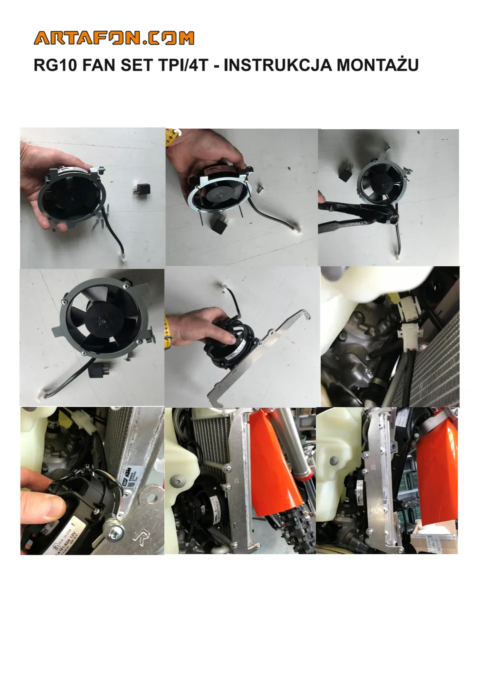 Jak zamontować osłony chłodnic z zestawem wentylatora RG10 Fan Set w KTM, Husqvarna i GasGas 2020–2023 (4/6)
