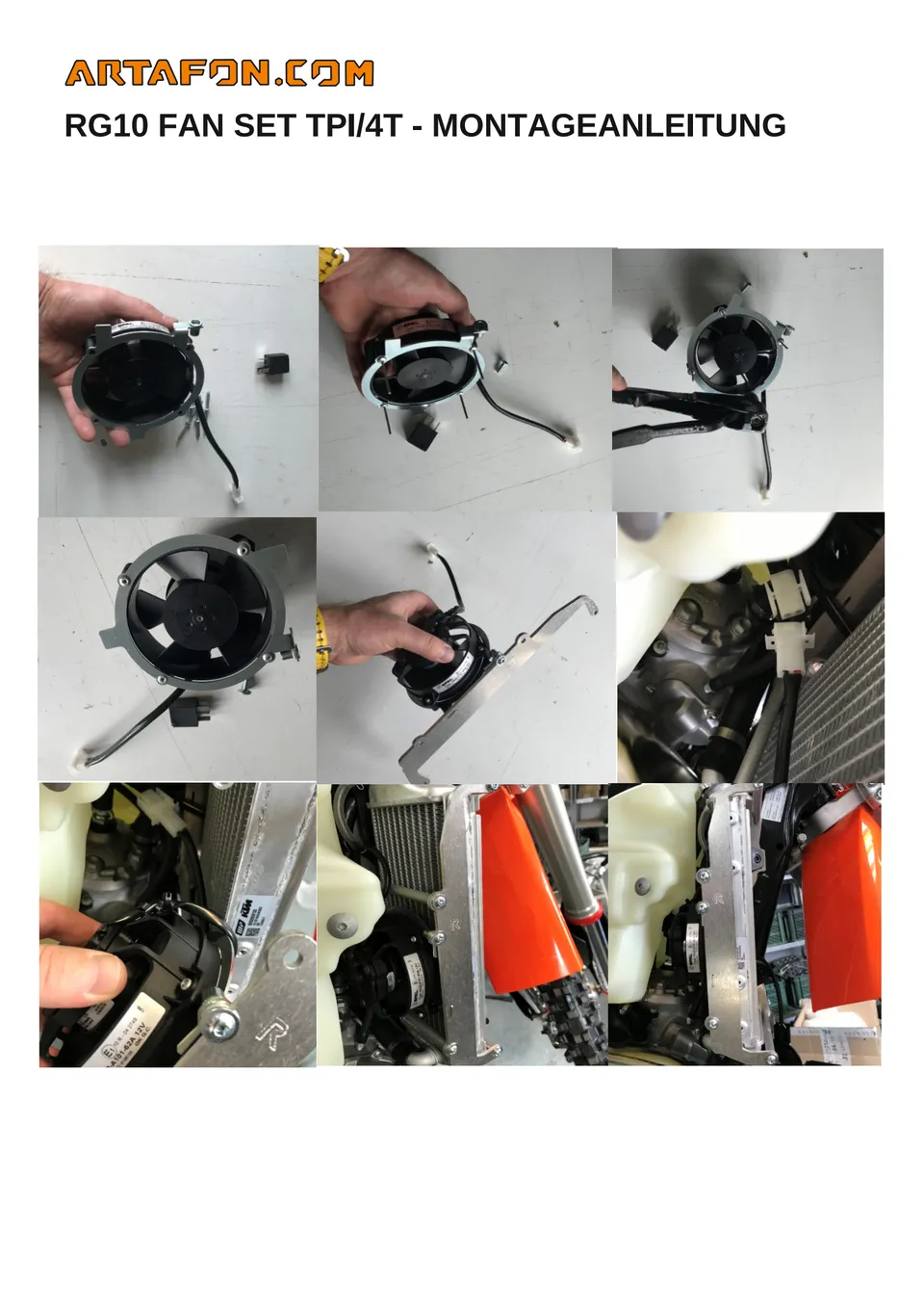 Kühlerschutz mit Lüfter-Kit RG10 Fan Set an KTM, Husqvarna und GasGas 2020–2023 montieren (4/6)