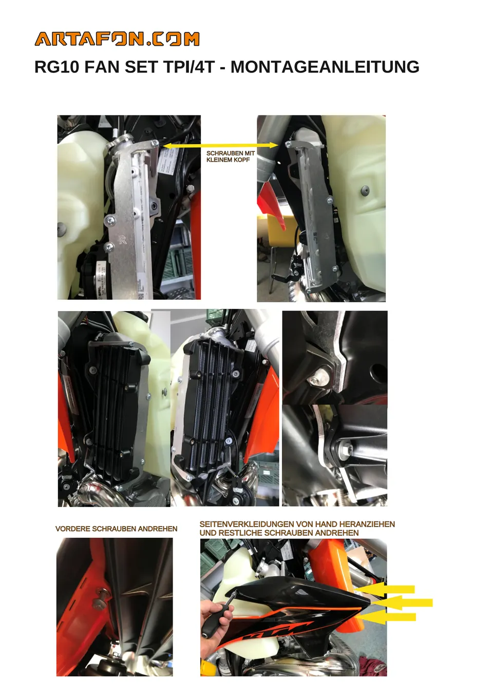 Kühlerschutz mit Lüfter-Kit RG10 Fan Set an KTM, Husqvarna und GasGas 2020–2023 montieren (5/6)