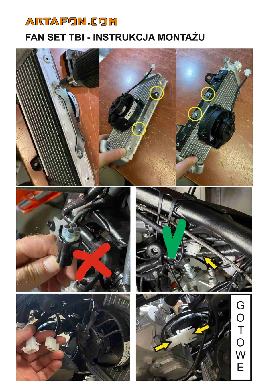 Jak zamontować zestaw wentylatora Fan Set TBI w KTM, Husqvarna i GasGas 2024–2027 (3/3)