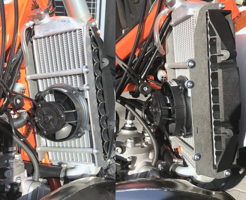 Osłony chłodnic + wentylator (gaźnik, nie TPI!) KTM/Husqvarna 2T EXC TE 2019-2017 — Packshot