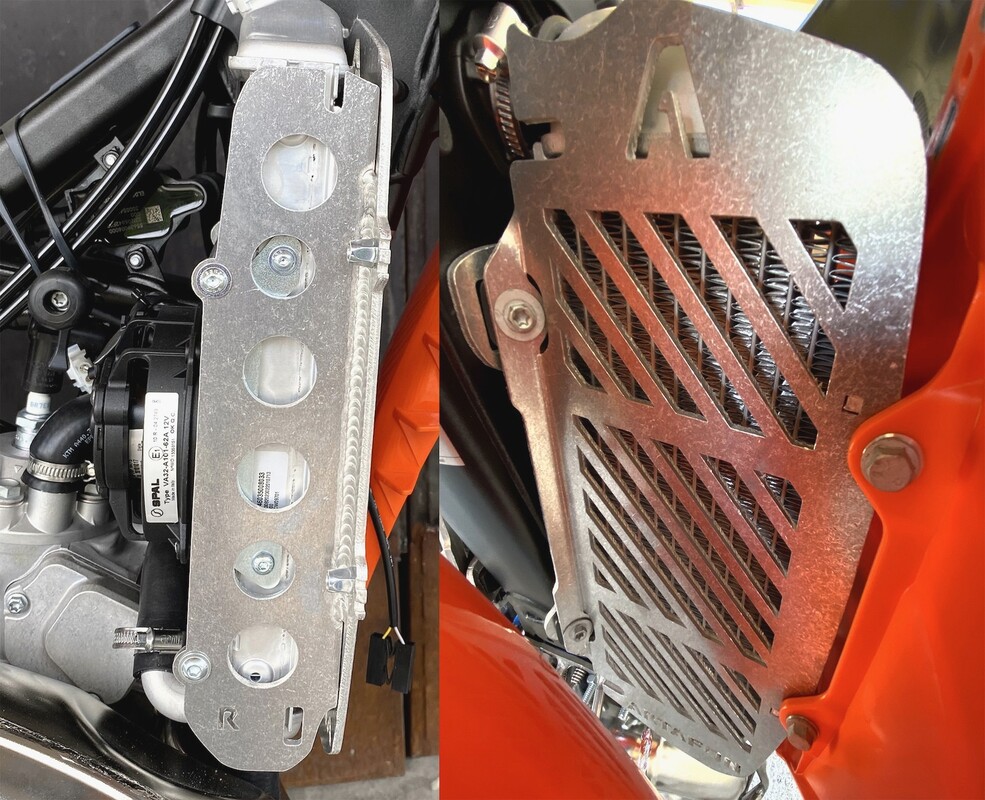 Radiator guards + fan KTM Husqvarna Gas Gas TBI (not TPI) 2026-2024 — Product shot