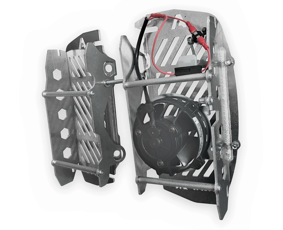 Radiator guards + fan KTM/Husqvarna EXC TE 2T 2T (carburetor, not injection !) 2019-2017 — Product shot
